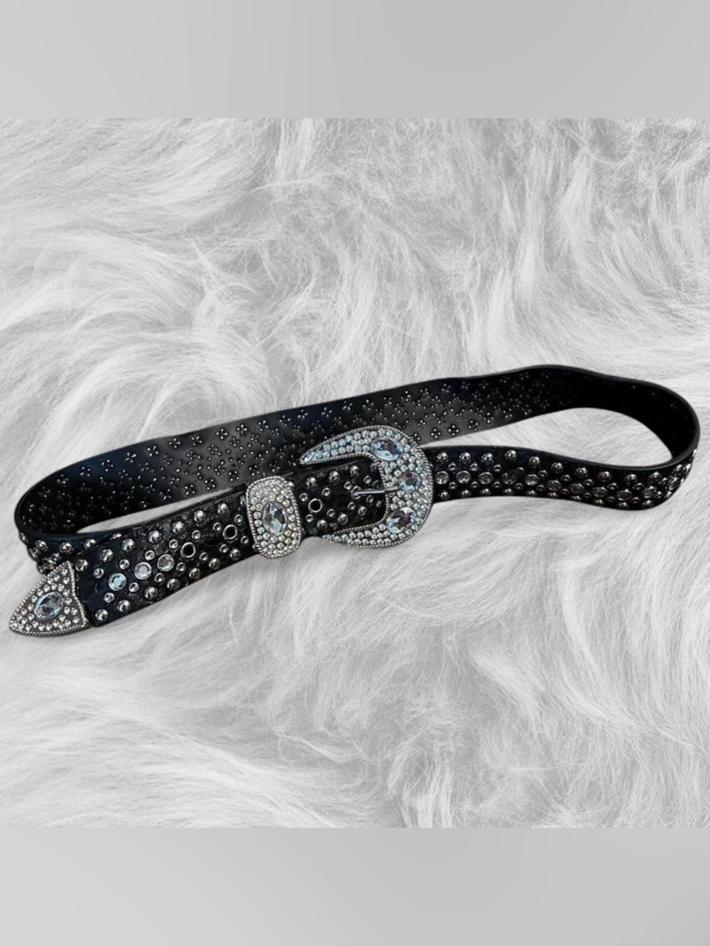 🖤y2k grunge Rhinestone studded bussdown belt🖤